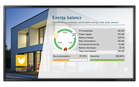 Solarfox Slide-Modul Energiebilanz / Speichersysteme